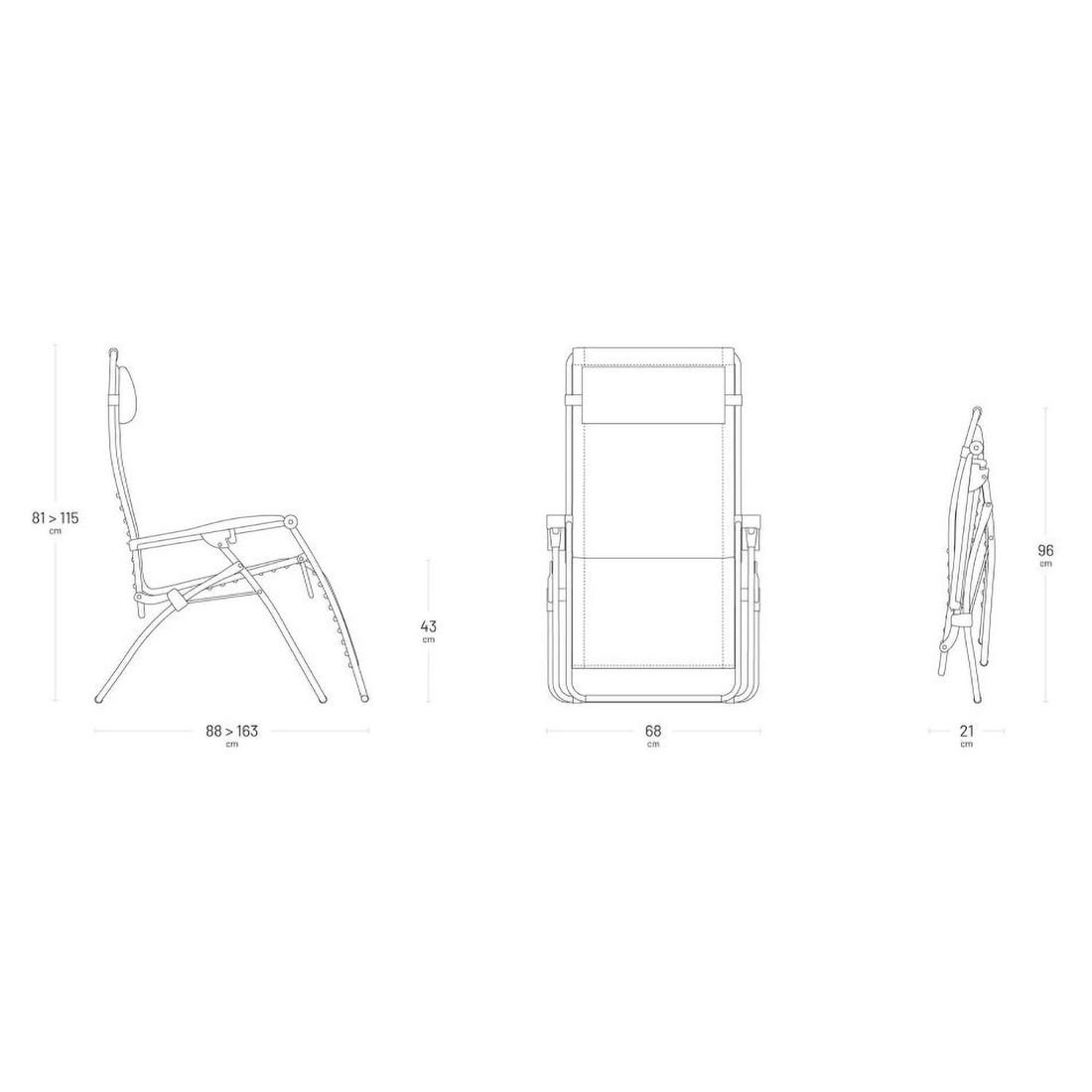 Lafuma RSX Clip Relaxliege Stahl/AirComfort