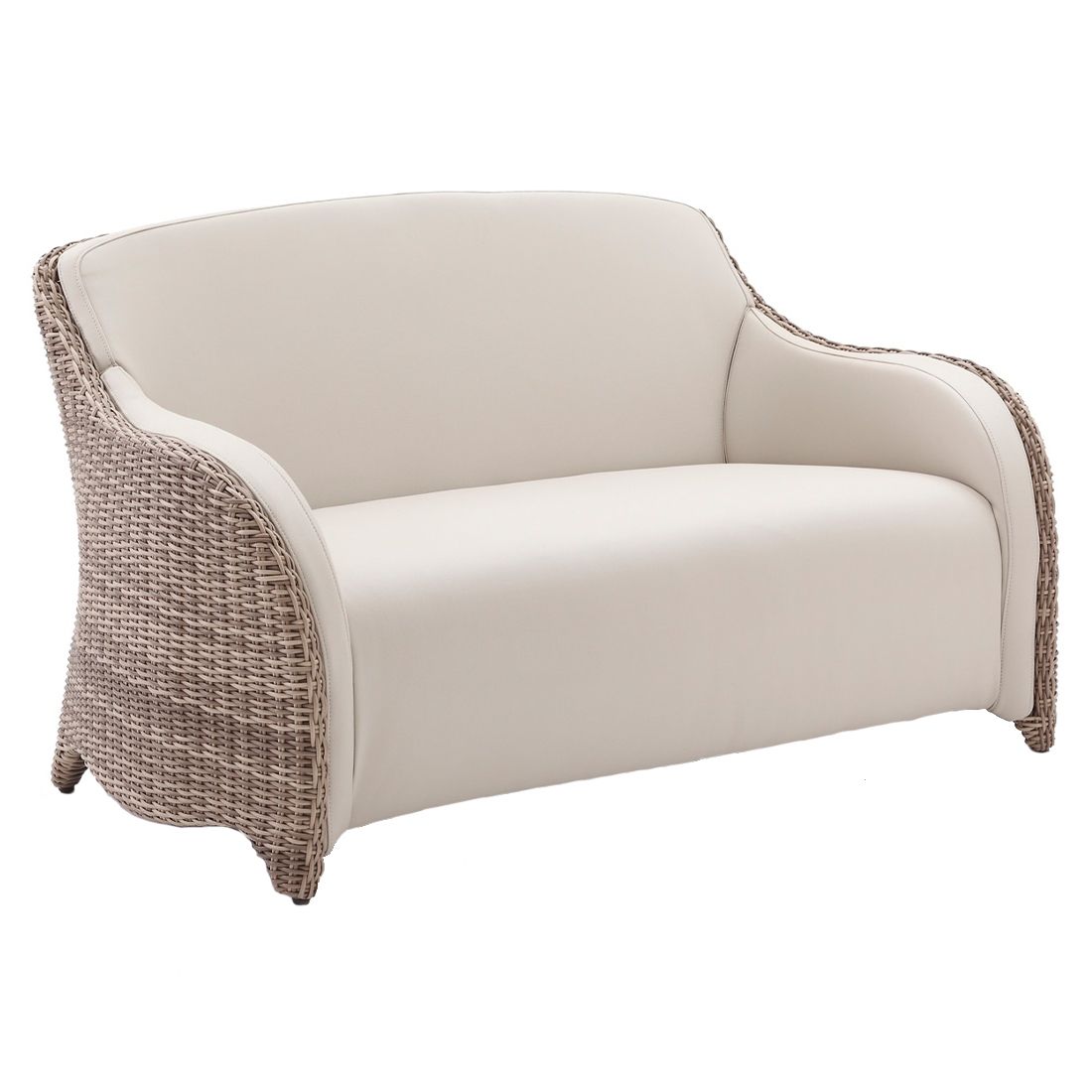 Domus Ventures Luxor Gartenloungesofa Halbrundgeflecht/MarinaPlus