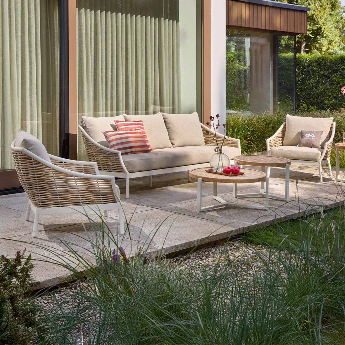 Apple Bee Monaco Loungetisch Aluminium/Teak