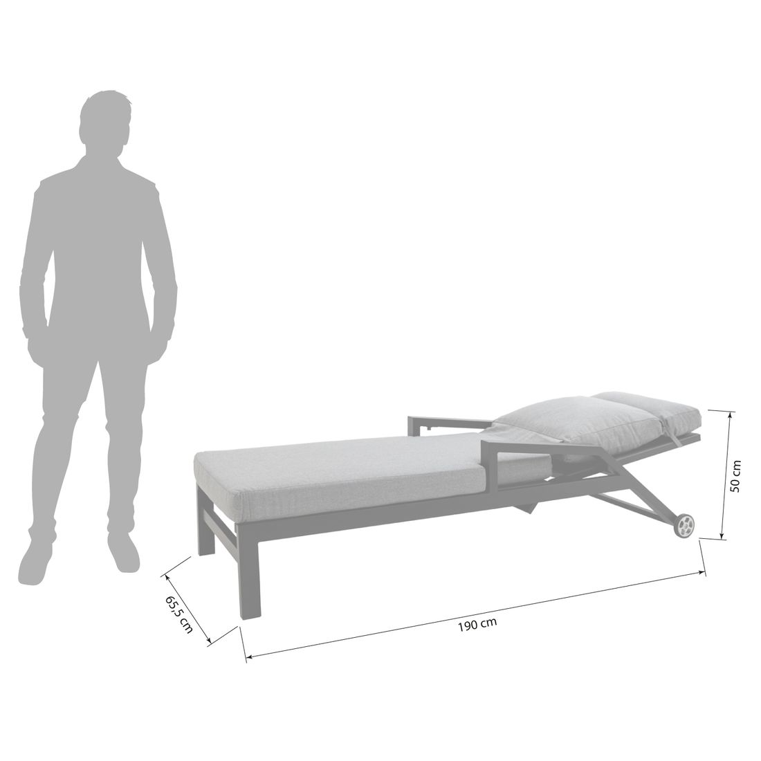 LC Garden Sondrino Gartenliege verstellbar Aluminium/Kunstfaser