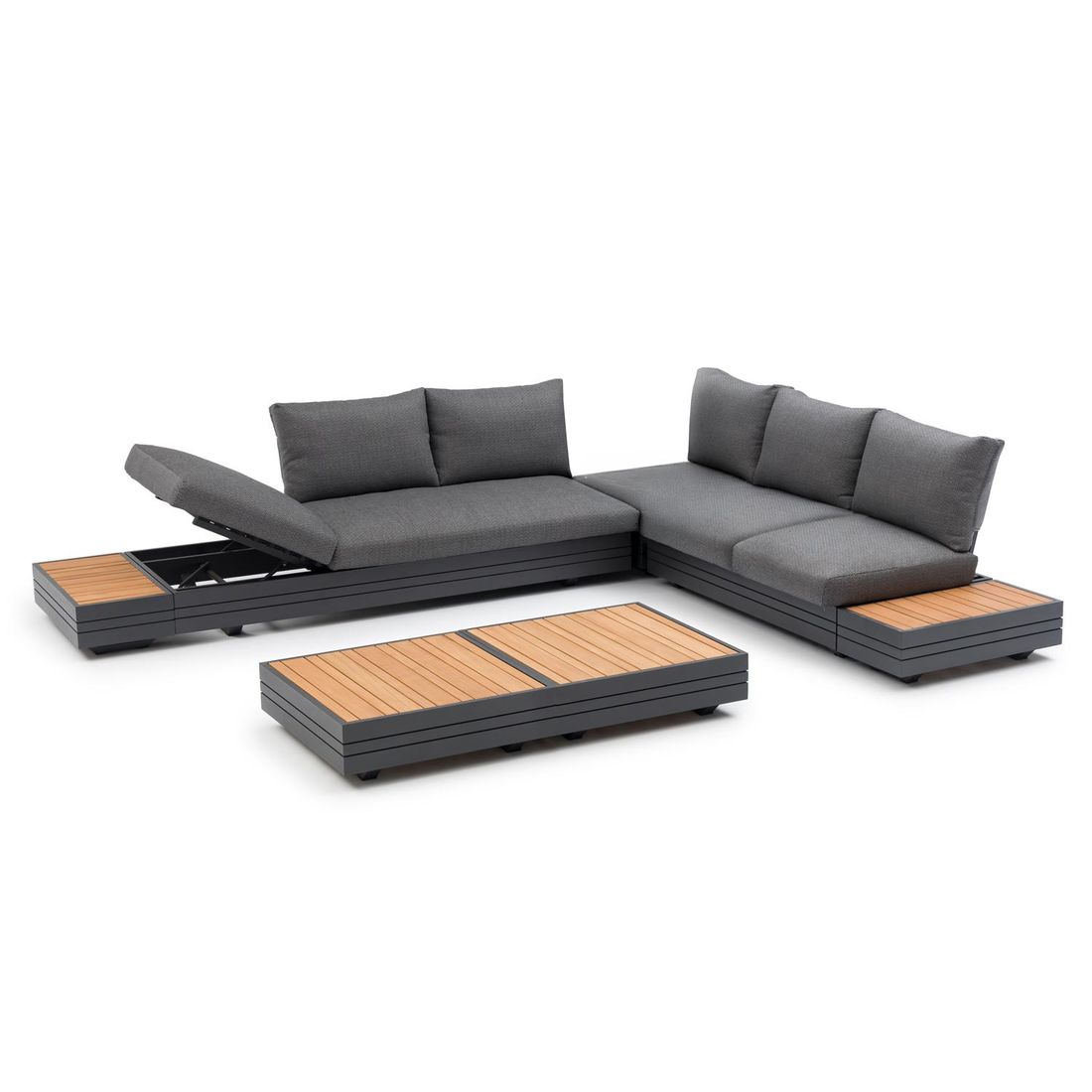 Zebra Cubo Neo Ecklounge inkl. Loungetische Aluminium/Sunproof