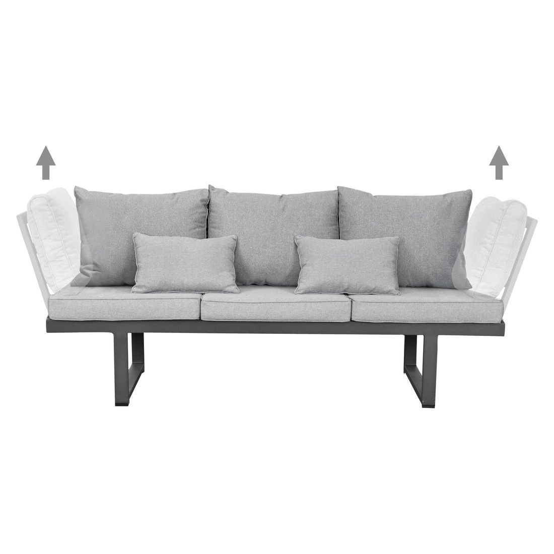 OUTLIV. Broome Diningsofa Aluminium/Kunstfaser