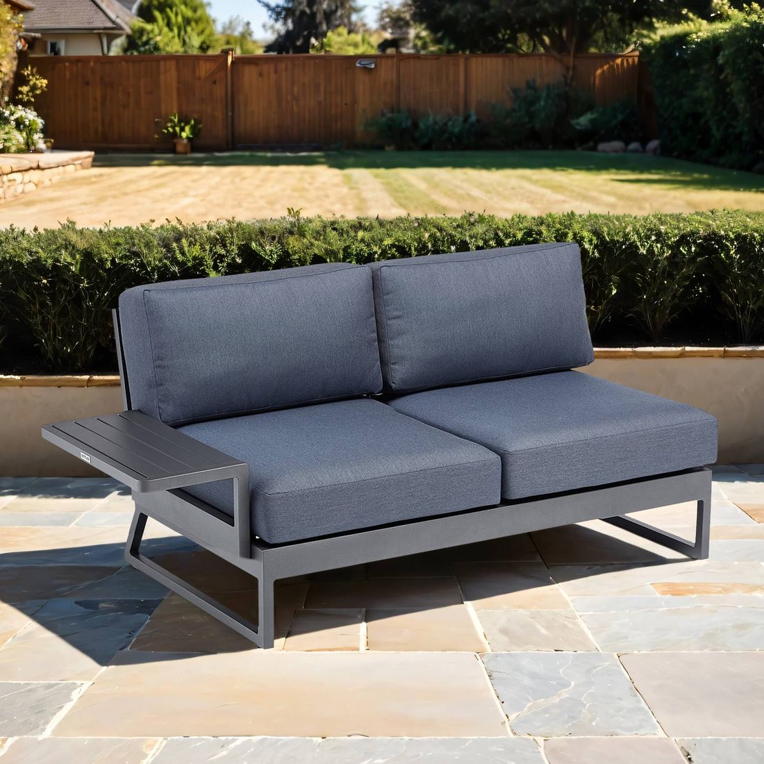 Kettler Ocean Skid Platform Loungebank Aluminium/Agora