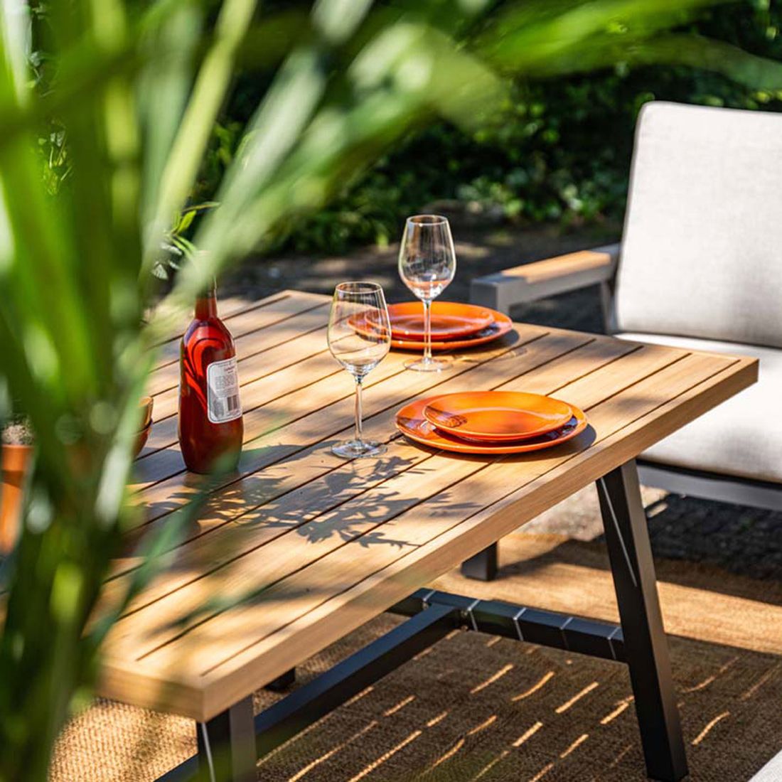 Garden Impressions Elati Dininglounge Tisch 150x89,5cm Aluminium/Polyester