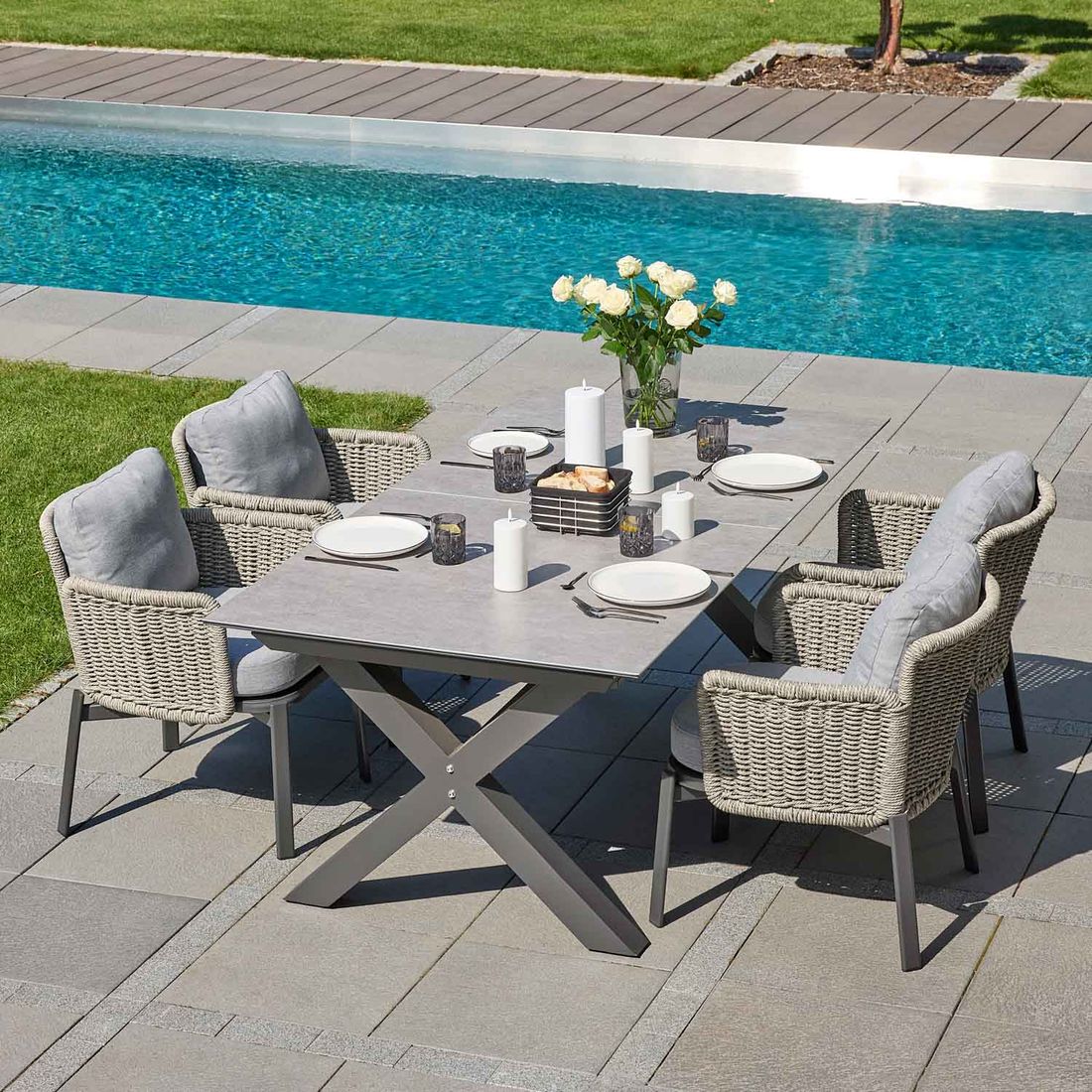 LC Garden Bari II Gartensessel Aluminium/Rope/Olefin