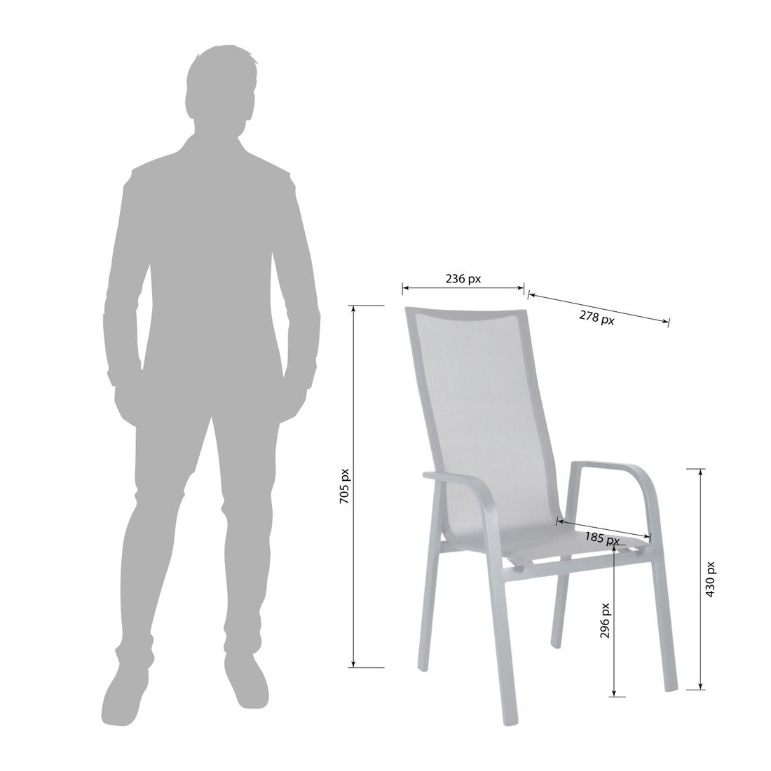 OUTLIV. Pandora Gartenmöbel-Set L (6 Plätze) Tisch 200x100cm