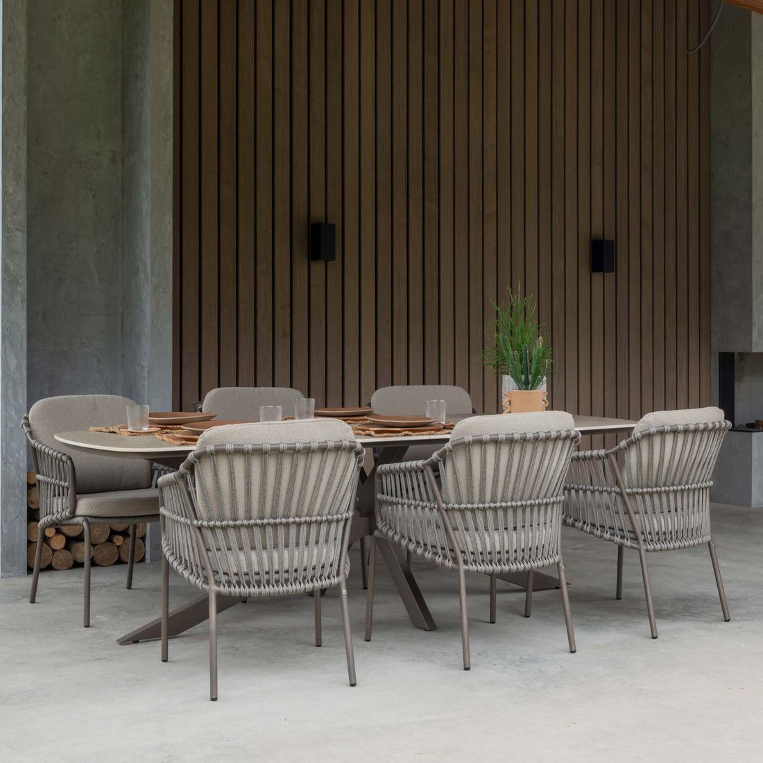 4Seasons Capalbio Gartenmöbel-Set 7-tlg. Tisch 240x103cm