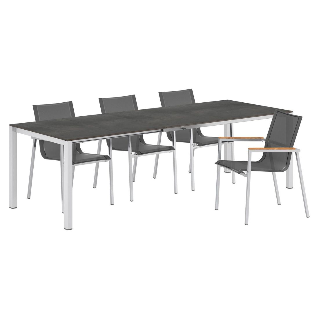 OUTLIV. Rimini Gartenmöbel-Set 5-tlg. Tisch 160/217/267x92cm