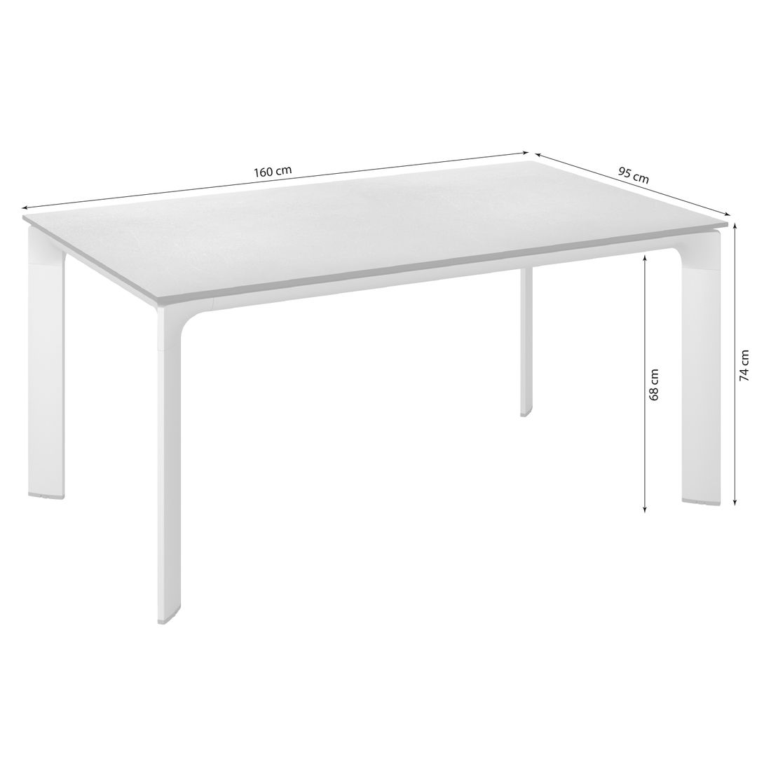 Kettler Diamond Gartentisch Aluminium/HPL