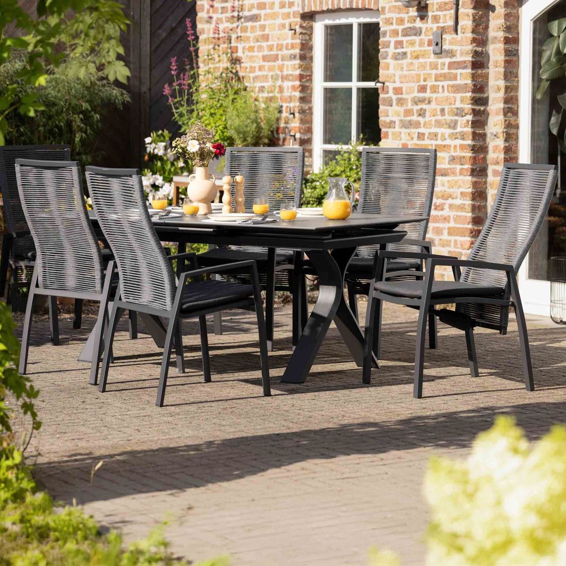 Interliving 7011 Gartensessel Aluminium/Rope