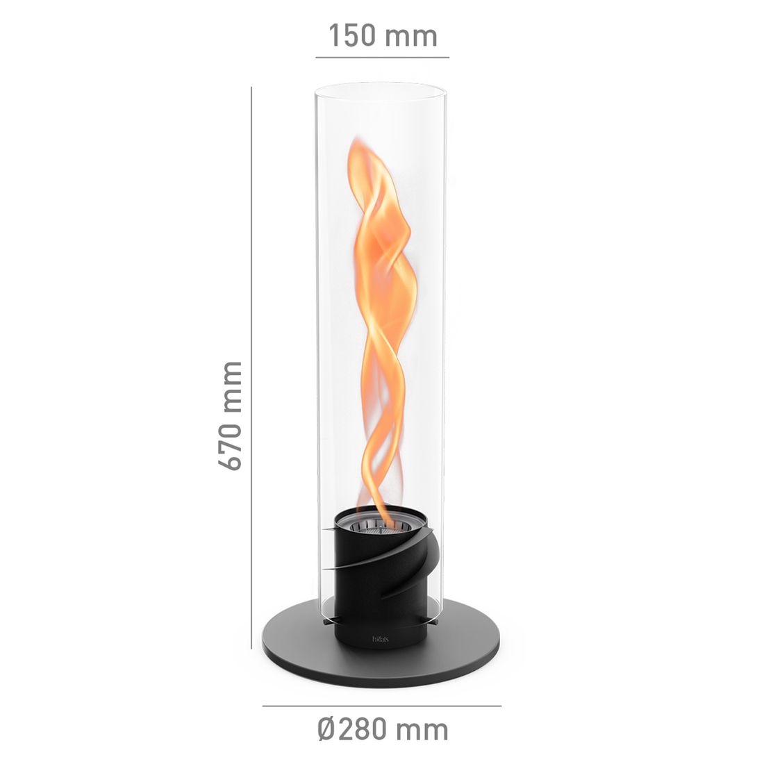 höfats SPIN 1500 Tischfeuer Ø15x67cm