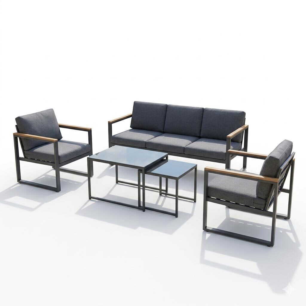 Acamp Space Loungeset inkl. Loungetisch Stahl/Polyester