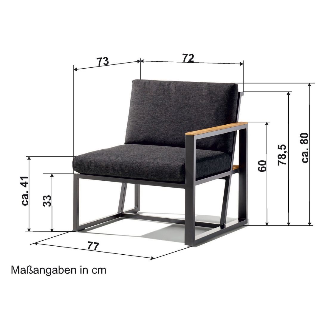 Sieger Havanna Eck-/Endmodul Aluminium/Sunproof