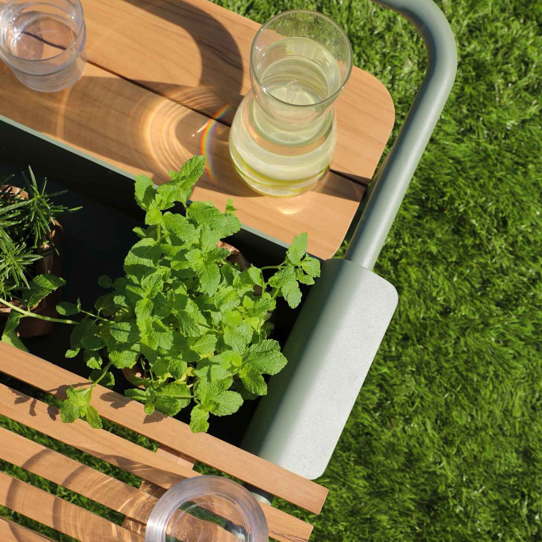 Zebra Somerset Loungetisch Aluminium/Teak