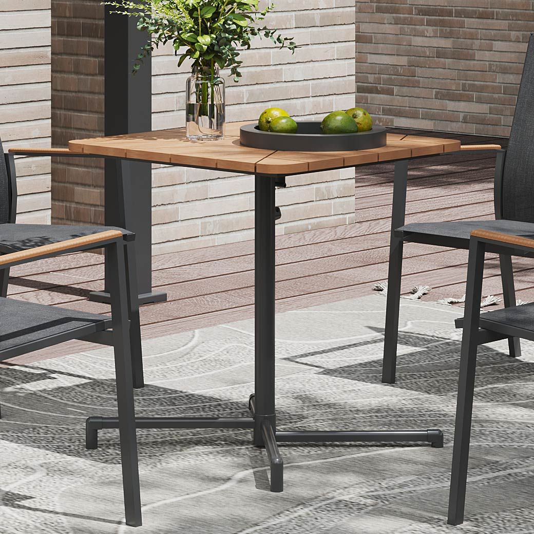 MWH Blomst Klapptisch 70x70cm Stahl/Teak