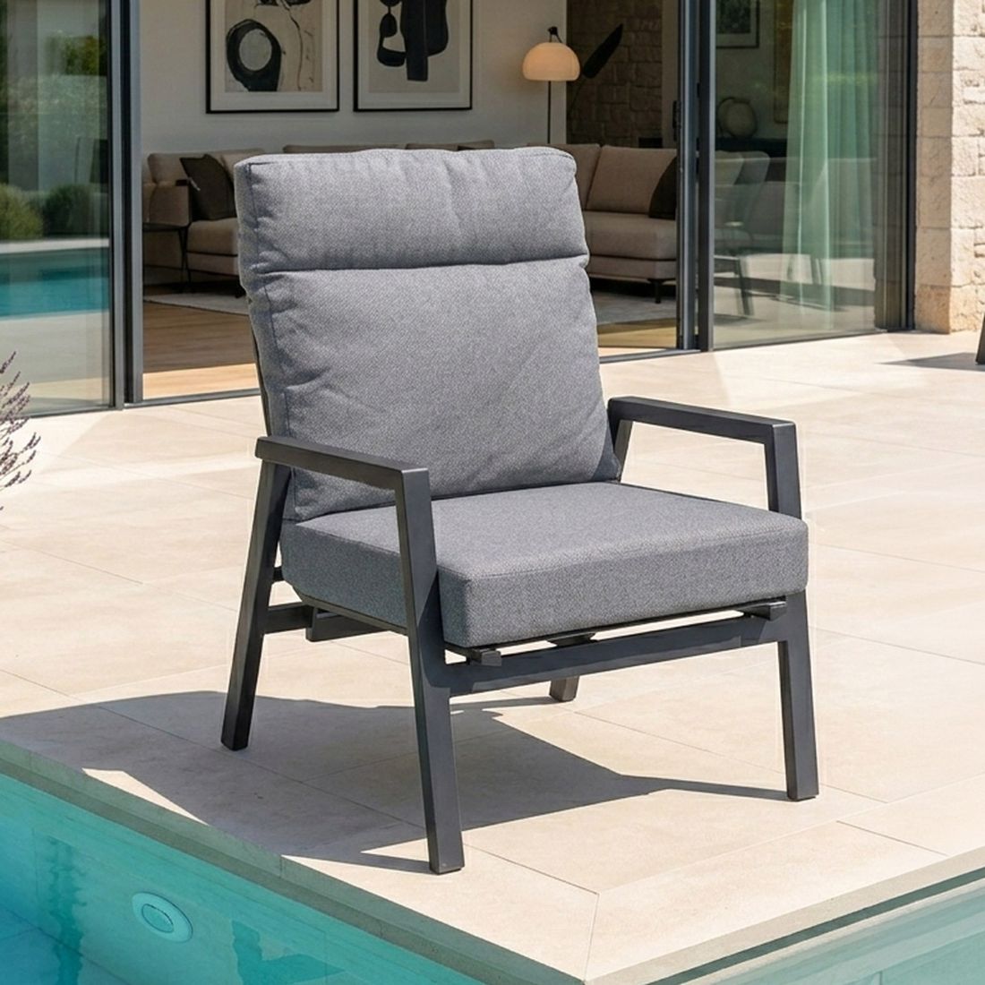 OUTLIV. Perth Loungesessel verstellbar Aluminium/Polyester