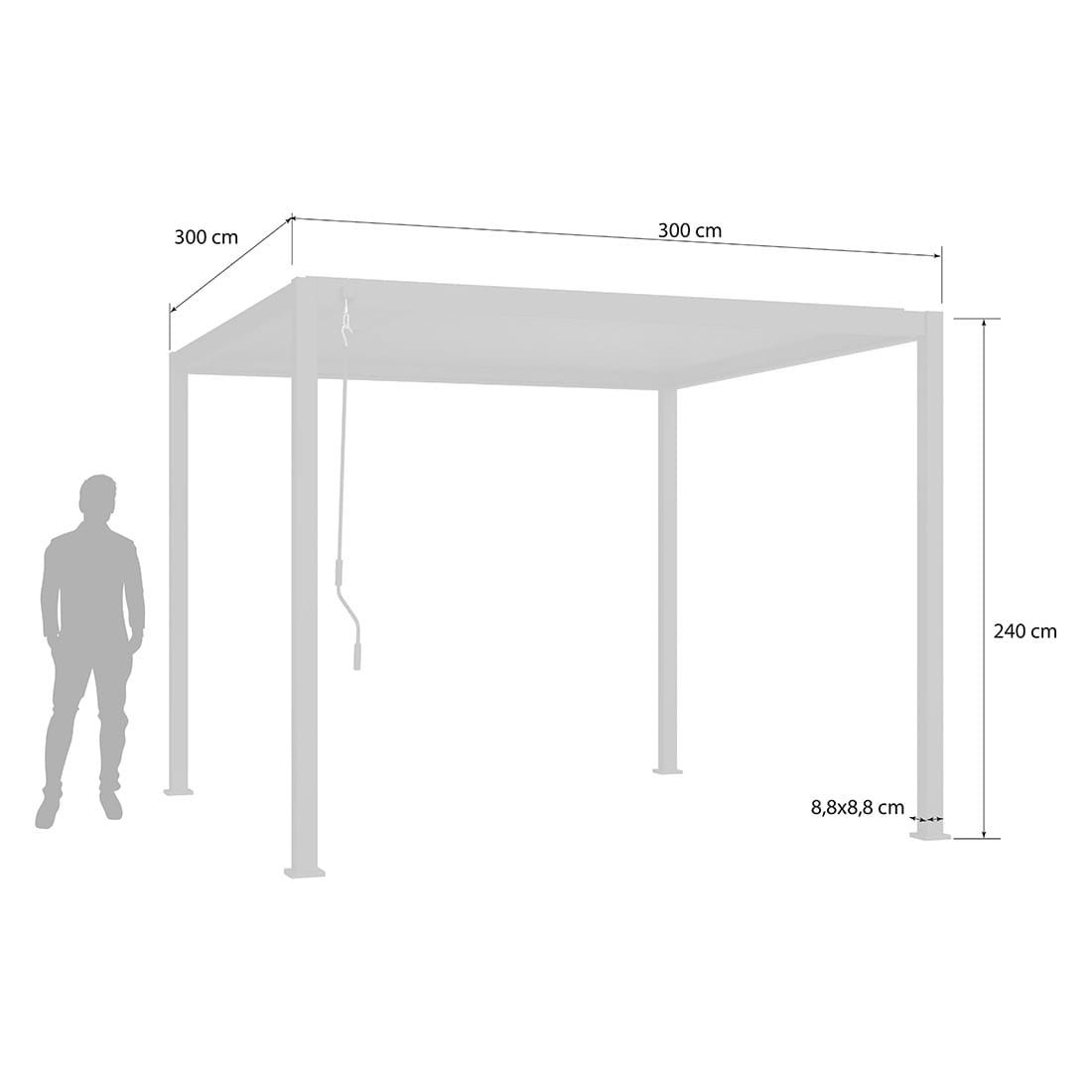 OUTLIV. Mira Gartenpergola  300x300x240cm