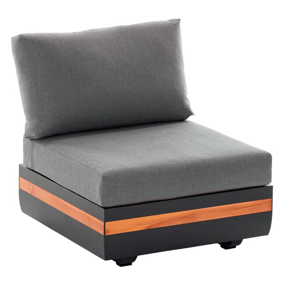 Niehoff Volano Mittelmodul Aluminium/Teak/Polypropylen