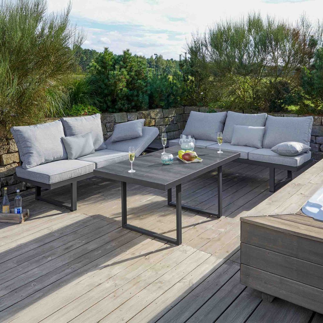 LC Garden Bondino Dininglounge Aluminium/Kunstfaser