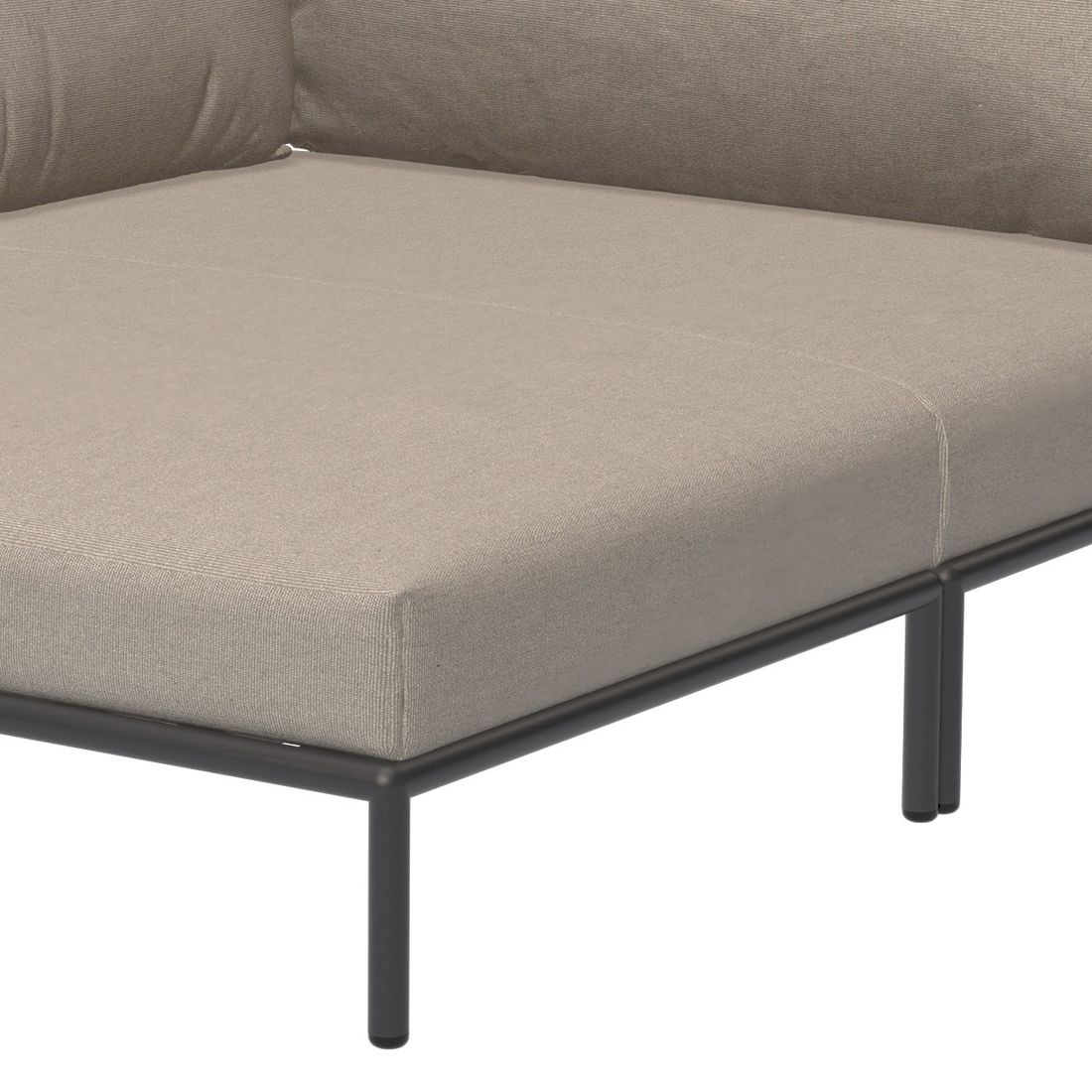 Houe Level 2 Cozy Eck-/Endmodul Aluminium/Sunbrella