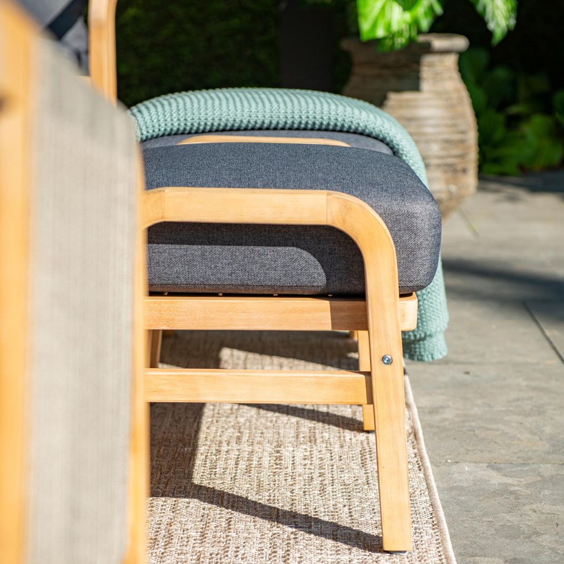 Garden Impressions Santos Dininglounge Tisch 150x90cm Akazie/Rope/Polyester
