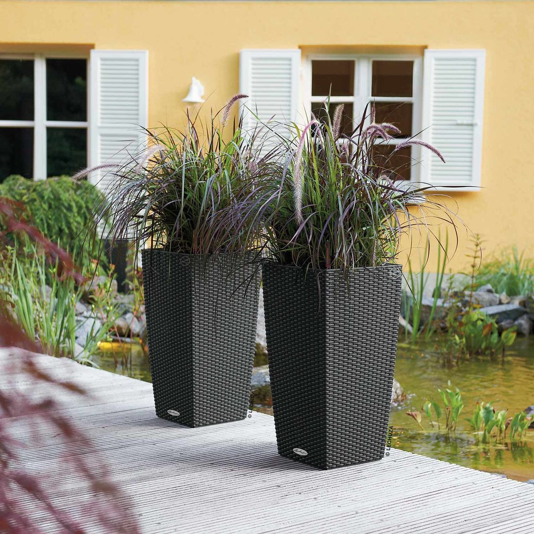 Lechuza Cubico Pflanztopfset 2-teilig 30x30x56cm Kunststoff