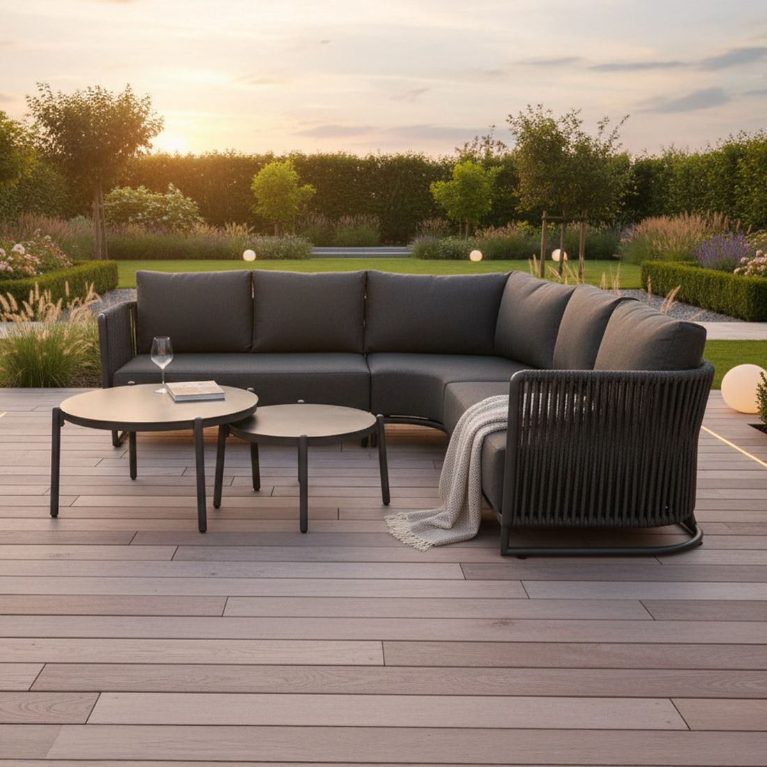 OUTLIV. Modena Ecklounge Aluminium/Rope/Kunstfaser