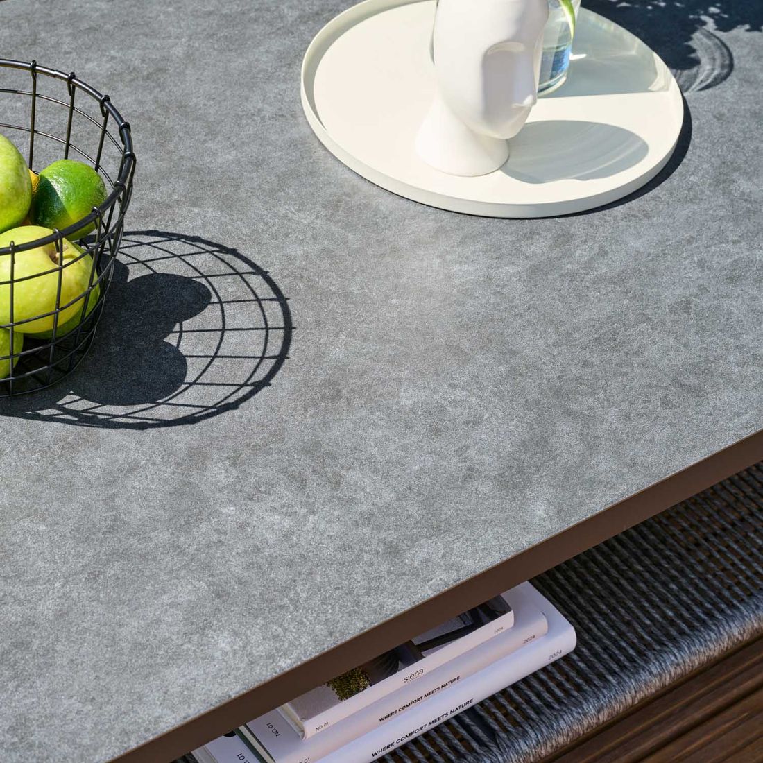 Siena Garden Kansas Loungetisch 110x70cm Aluminium/Glas