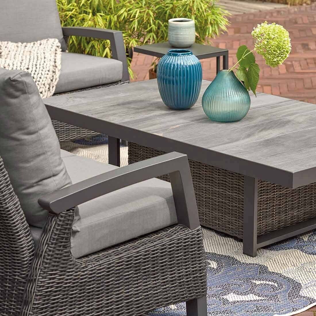 Siena Garden Corido Dininglounge Tisch 130x75cm Gardino-Geflecht/Polypropylen