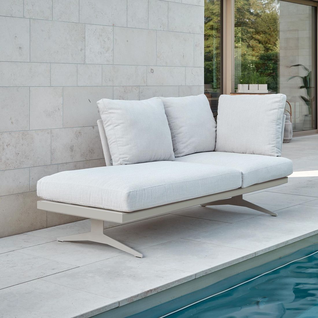 Stern Enya Diningsofa verstellbar Aluminium/Rope/Outdoorstoff
