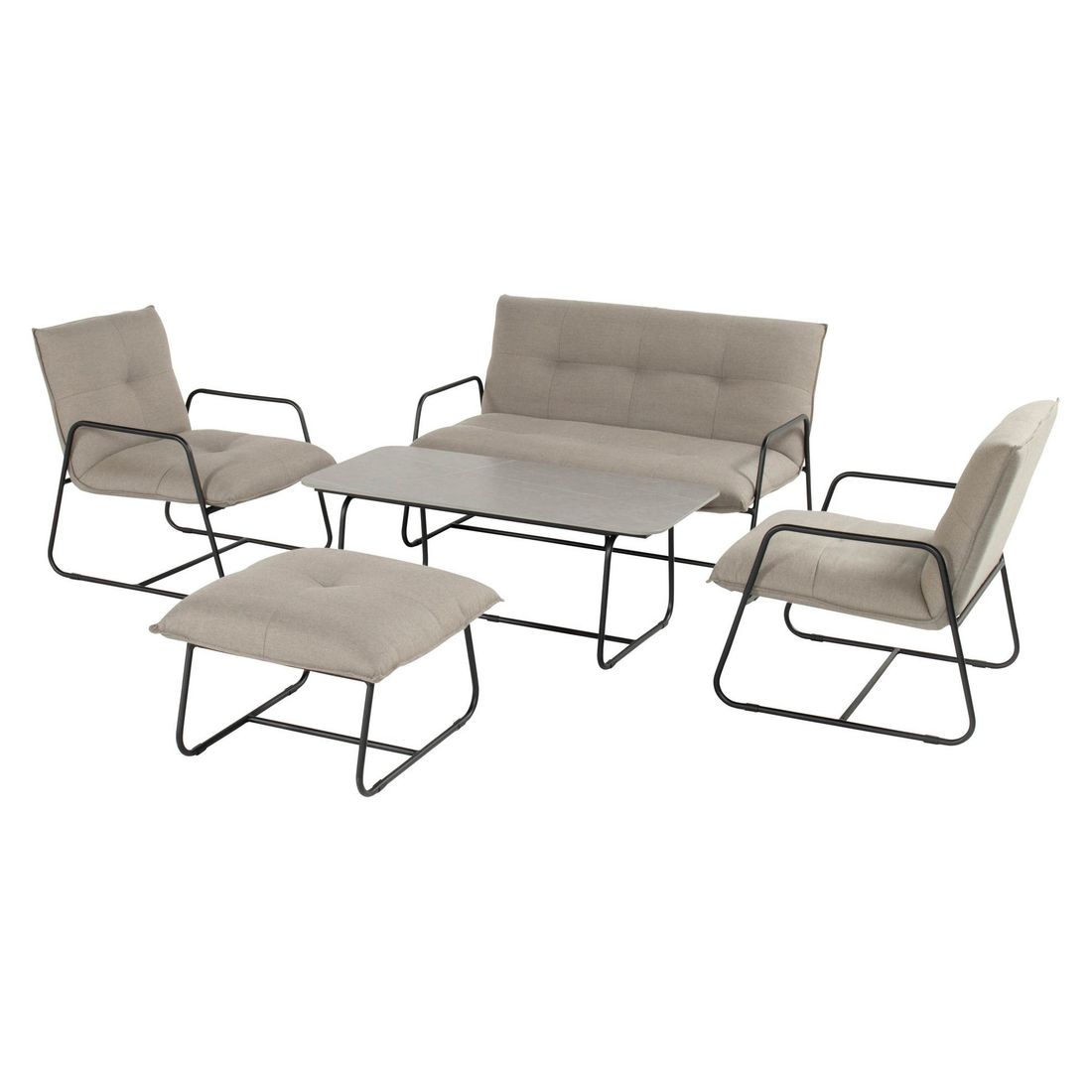 Schöner Wohnen Fontein Loungehocker Aluminium/Sunbrella
