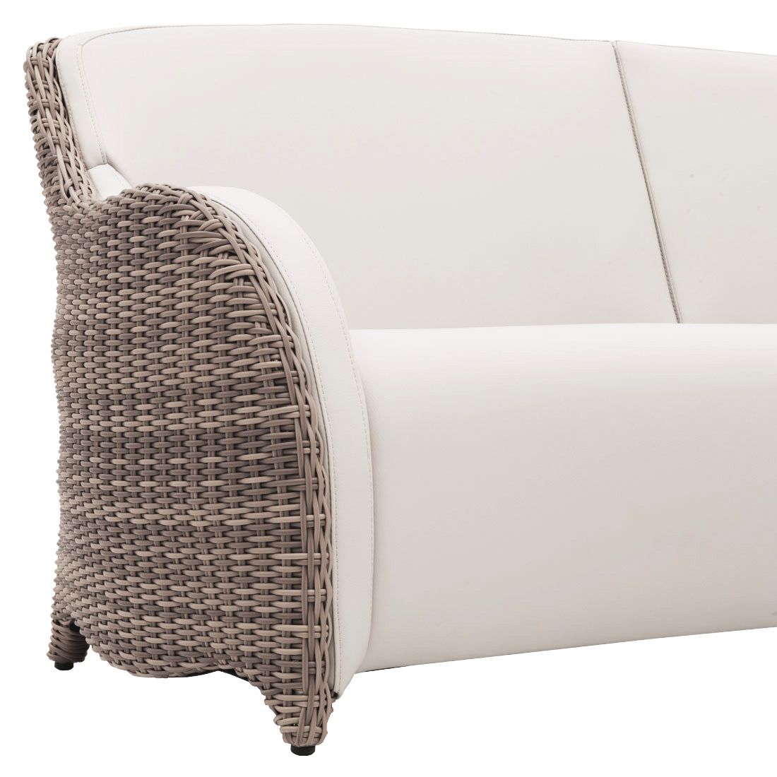 Domus Ventures Luxor Gartenloungesofa Halbrundgeflecht/MarinaPlus