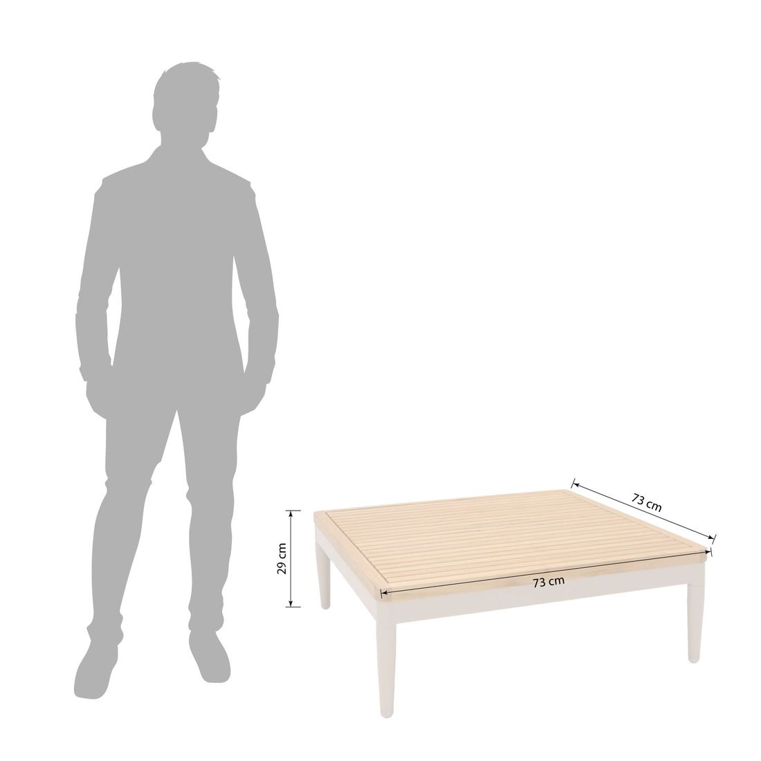 LifestyleGarden Topaz Loungetisch 73x73cm Aluminium/Teak