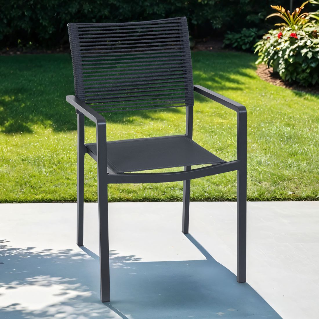 Siena Garden Leeds Stapelsessel Aluminium/Rope