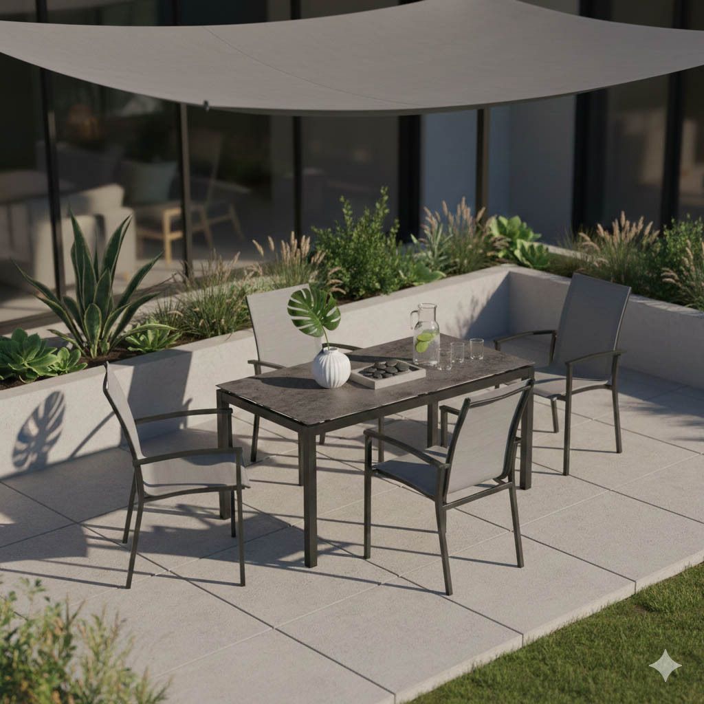 Stern Evoee Gartenmöbel-Set M (4 Plätze) mit OUTLIV. Tisch 160x90cm