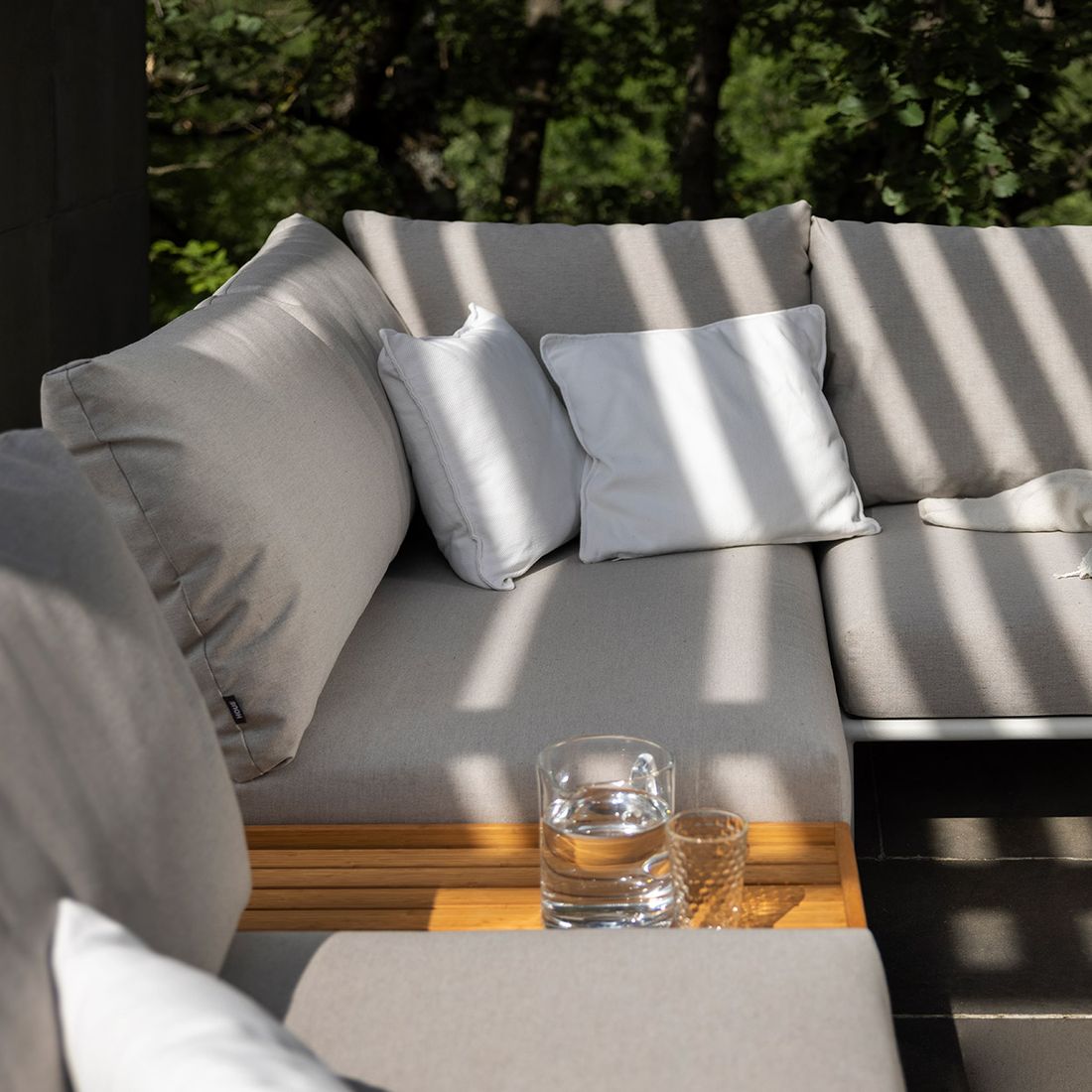HOUE Level 2 Eck-/Endmodul Aluminium/Sunbrella