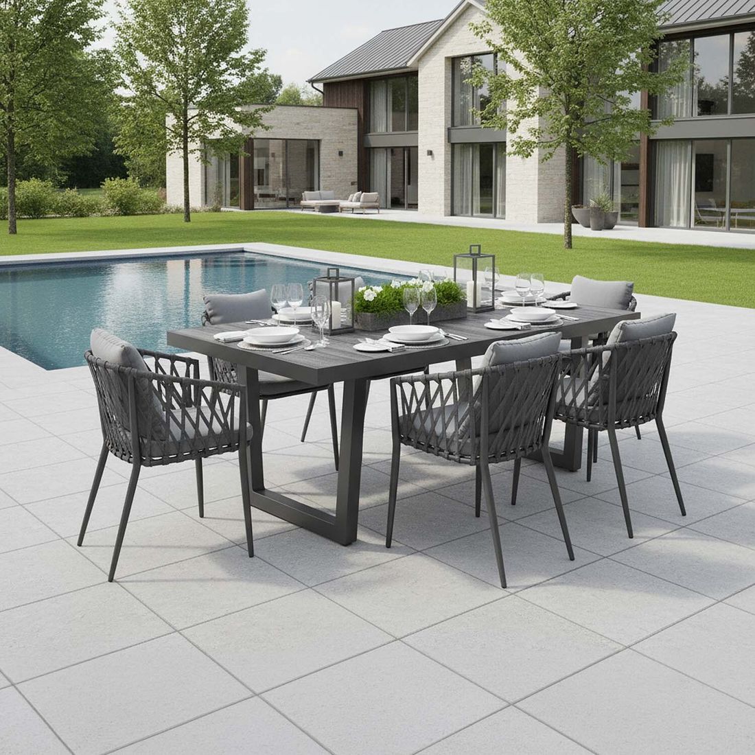 LC Garden Sunrepo Gartenmöbel-Set L (6 Plätze) Tisch 200x100cm