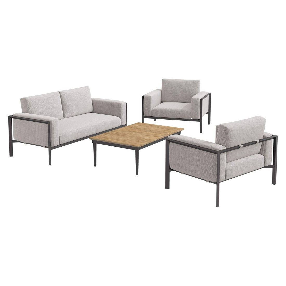 OUTLIV. Toskana Loungeset inkl. Loungetisch Aluminium/Sunproof