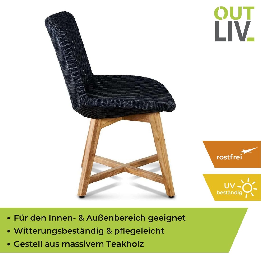 OUTLIV. Clovelly Gartenstuhl Teak/Geflecht