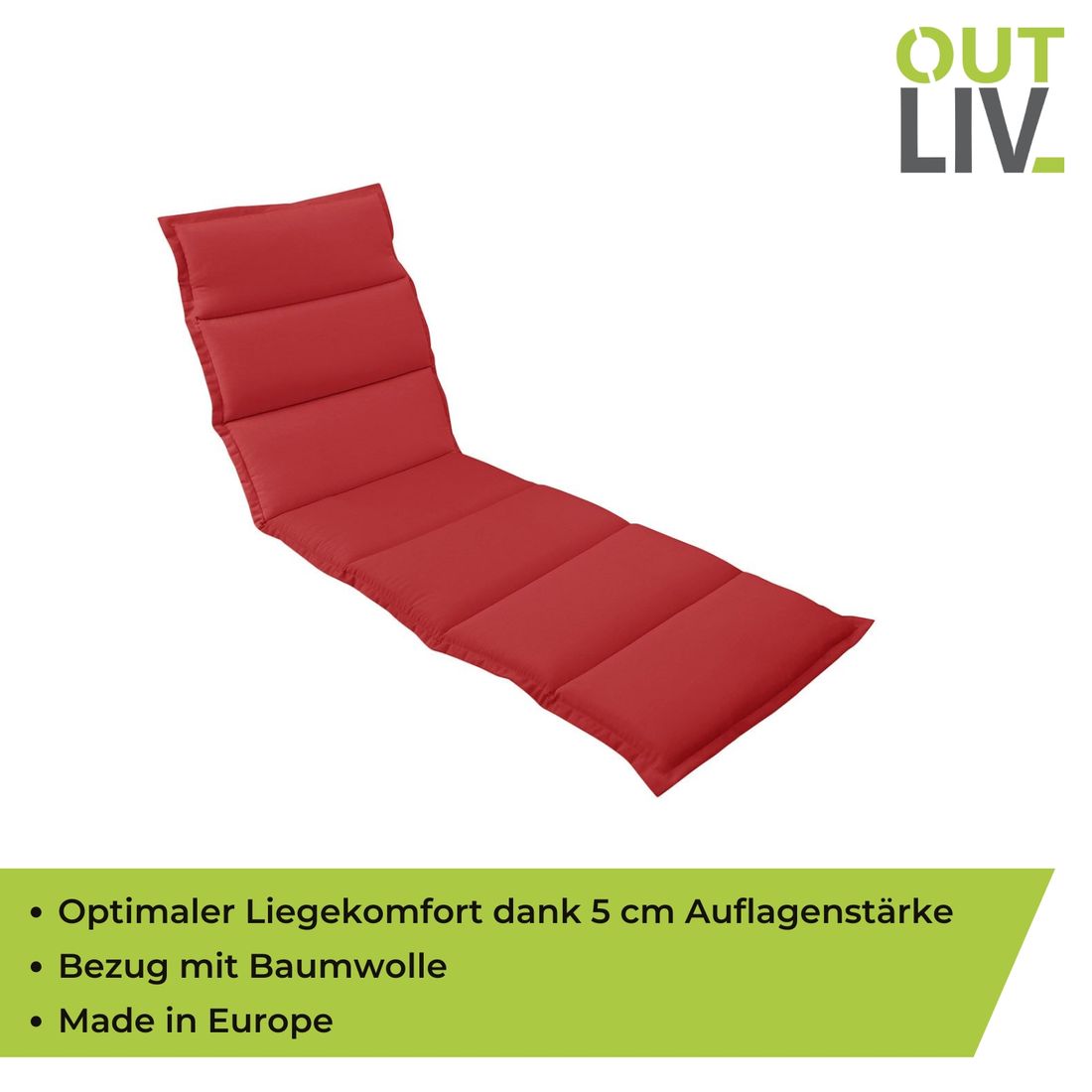 OUTLIV. Gartenliegenauflage 190x60x5cm