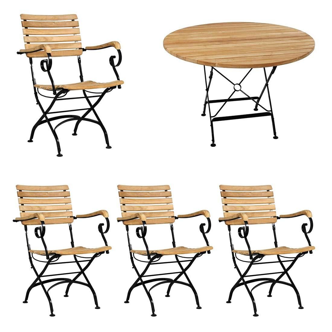 Zebra Florence Gartenmöbel-Set M (4 Plätze) Tisch Ø115cm