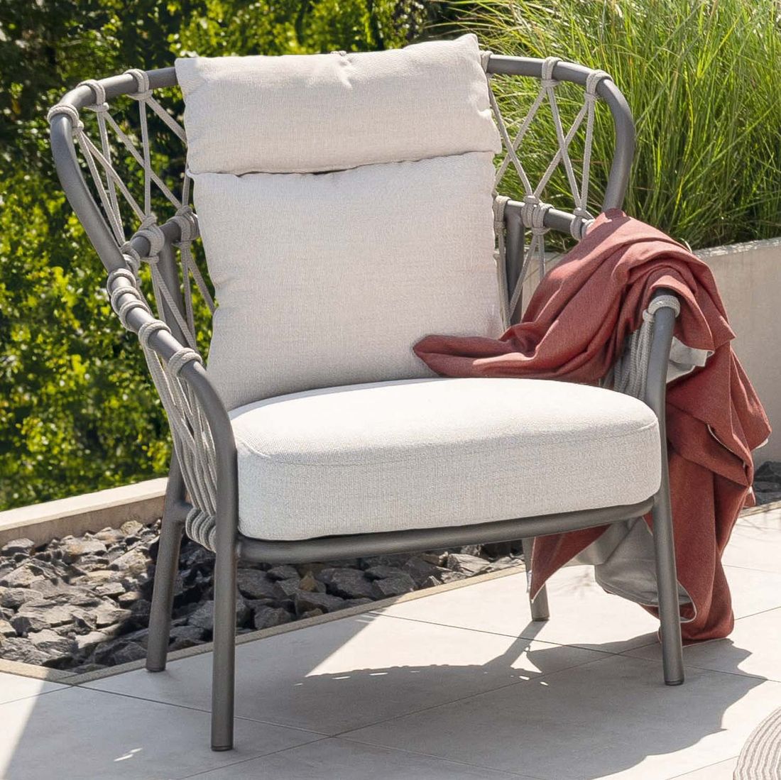 Stern Klea Loungesessel Aluminium/Rope/Outdoorstoff