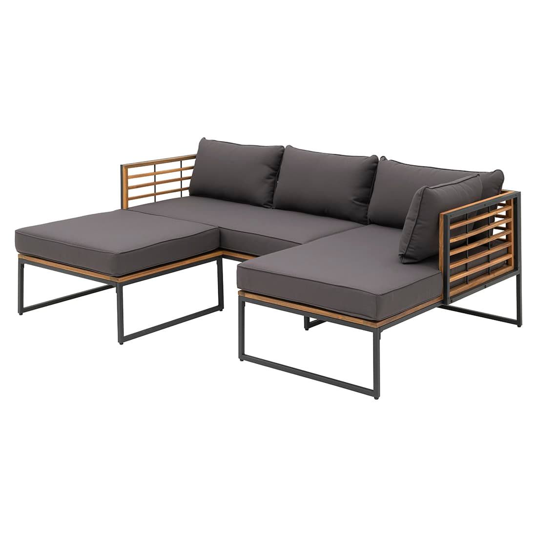 OUTLIV. Floris Ecklounge inkl. Loungetisch Stahl/Akazie/Polyester