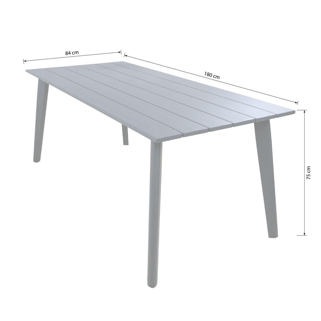 Sungörl Salo Gartentisch 180x84cm Aluminium
