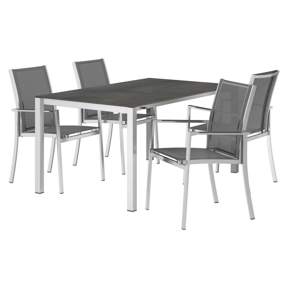 OUTLIV. Oviedo Gartenmöbel-Set M (4 Plätze) Tisch 160/217/267x92cm