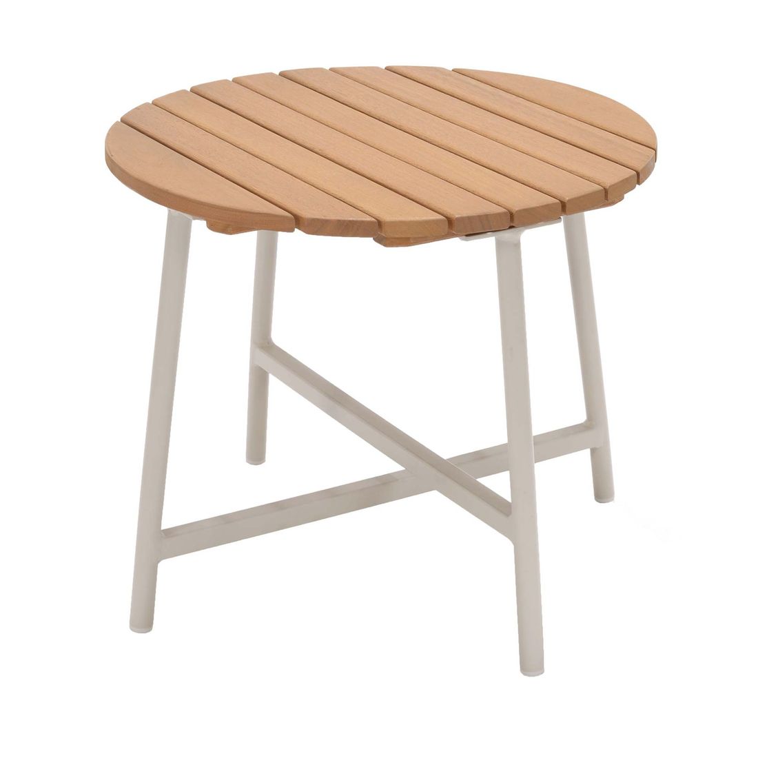 LifestyleGarden Copenhagen Beistelltisch Ø46cm Aluminium/Eukalyptus