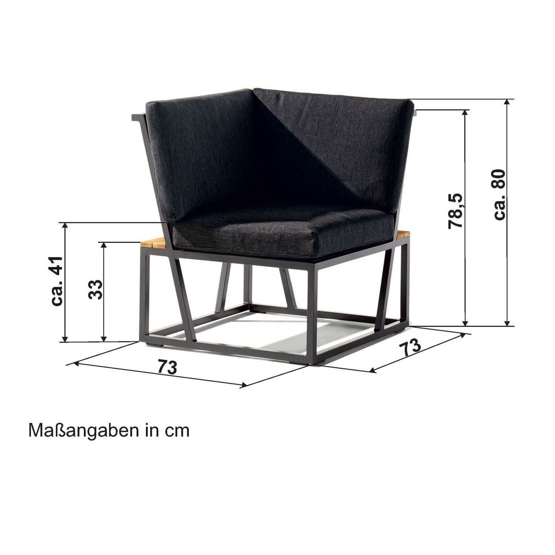 Sieger Havanna Eck-/Endmodul Aluminium/Sunproof