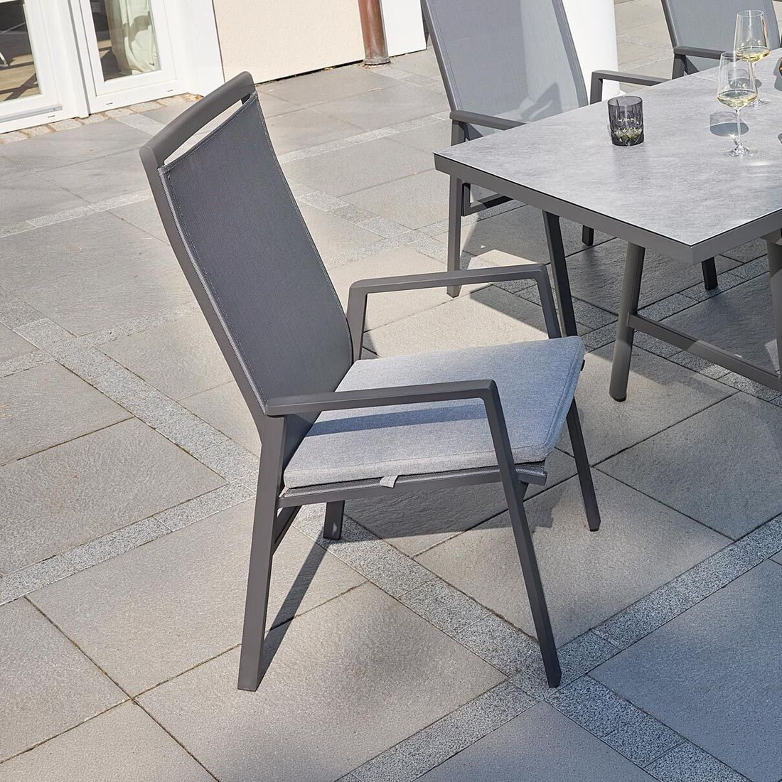 LC Garden Sunfort Gartensessel verstellbar Aluminium/Textilene
