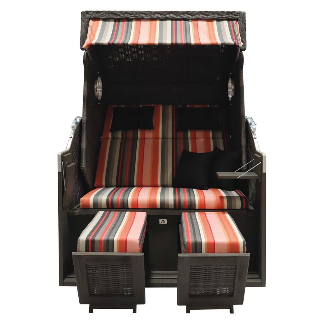 deVries Pure Cliff XL Strandkorb Geflecht/Pinienholz