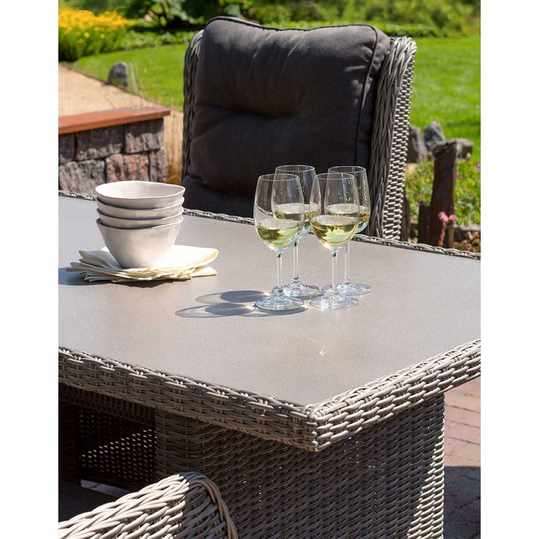 deVries Salou Gartentisch Aluminium/Spraystone